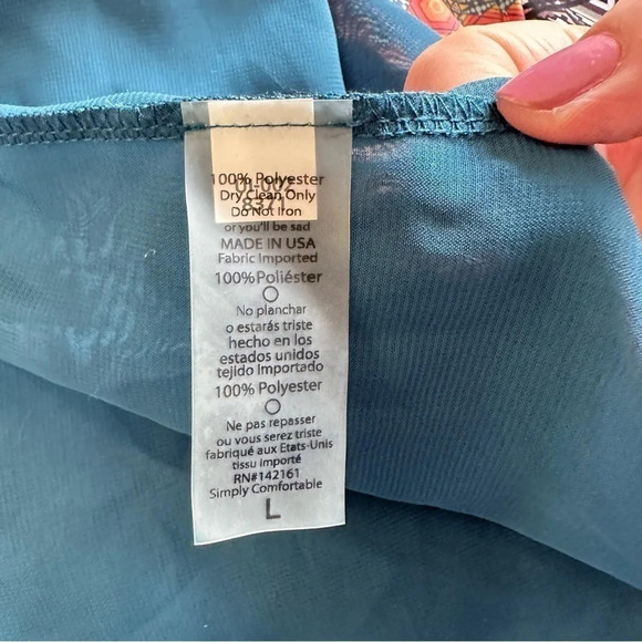 Lularoe L blue sheer draped kimono duster Whimpsygoth Fairycore Event - Picture 5 of 6